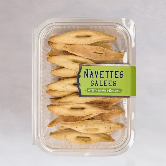 Biscuits salés au thym d'Occitanie et fleur de sel de Camargue