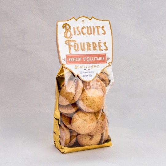 Biscuits fourrés à l'abricot 180 g | Farine d'Occitanie – Délices des Anges