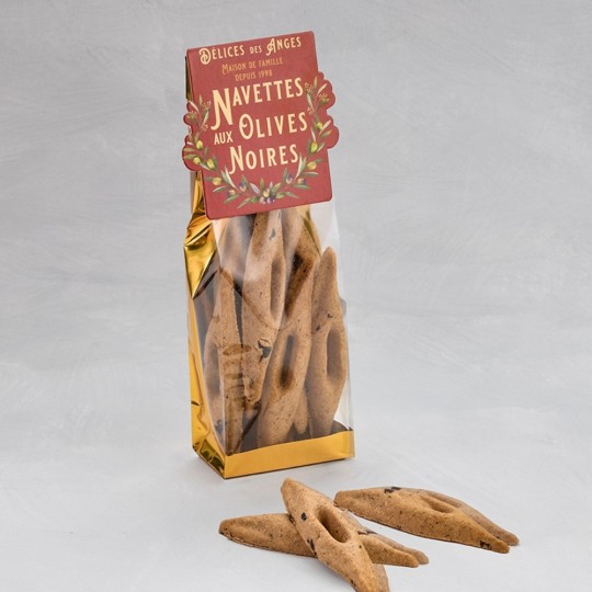 Biscuits salés aux olives noires et fleur de sel de Camargue
