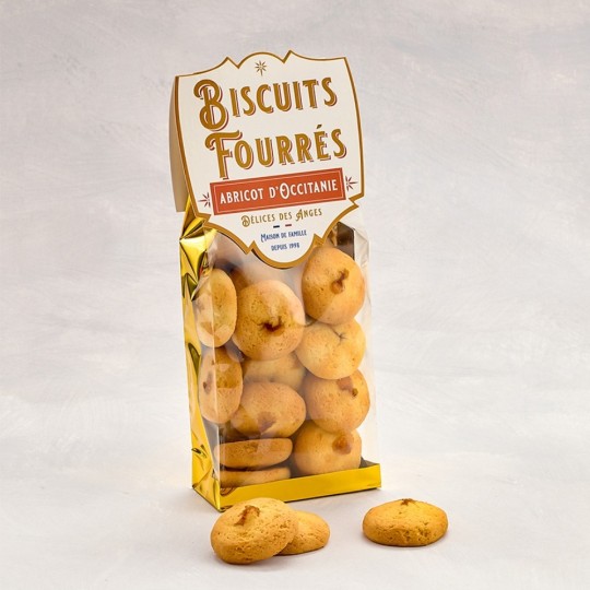 Biscuits fourrés à l'abricot d'Occitanie 180 g | Farine d'Occitanie – Délices des Anges